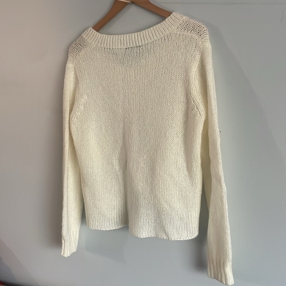 Wooden Ships Cream Knit Sweater Size S/M - Picture 8 of 11